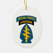 Special Forces insignia Airborne Tab Keramisch Ornament (Achterkant)