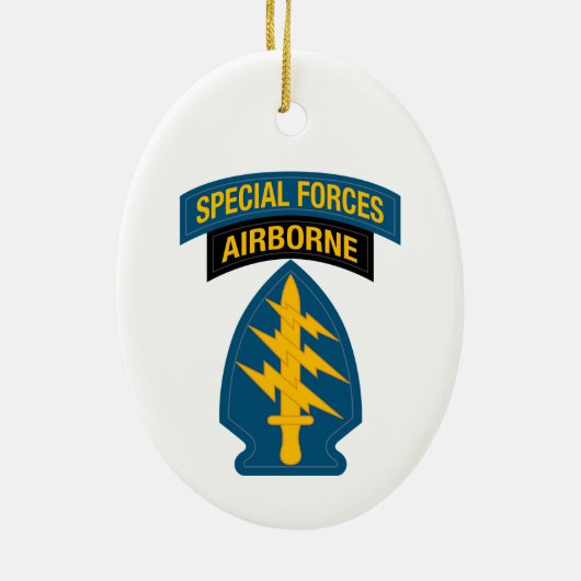 Special Forces insignia Airborne Tab Keramisch Ornament (Achterkant)