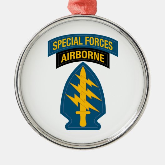 Special Forces insignia Airborne Tab Metalen Ornament (Voorkant)
