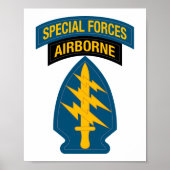 Special Forces insignia Airborne Tab Poster (Voorkant)