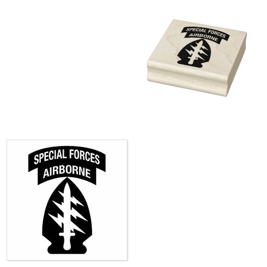 Special Forces insignia Airborne Tab Rubberstempel (Gestempeld)