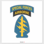 Special Forces insignia Airborne Tab Sticker (Vel)