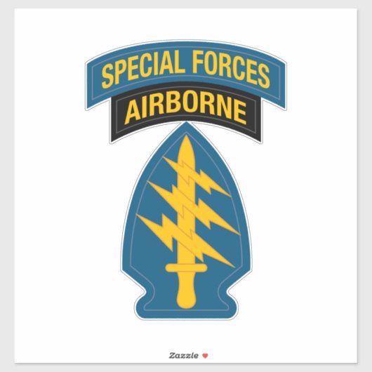 Special Forces insignia Airborne Tab Sticker (Vel)