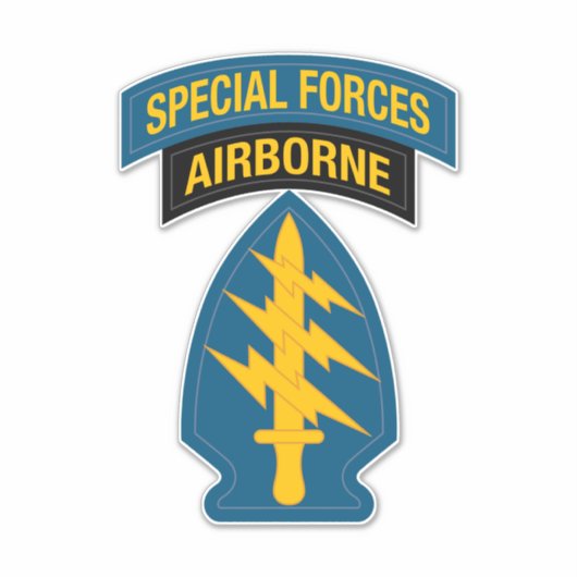 Special Forces insignia Airborne Tab Sticker (Voorkant)