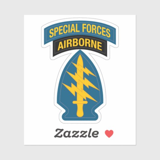 Special Forces insignia Airborne Tab Sticker (Vel)