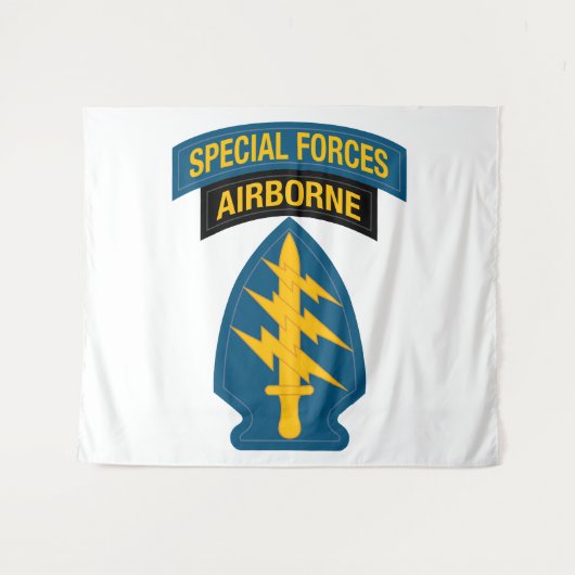Special Forces insignia Airborne Tab Wandkleed (Voorkant (horizontaal))