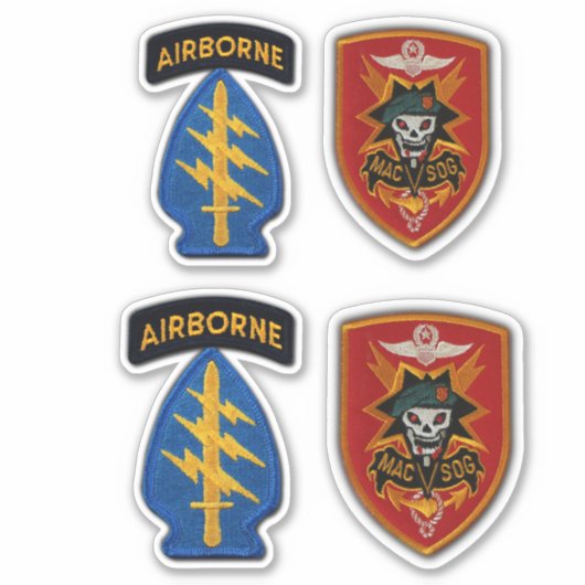 Special Forces MACVSOG SOG Groene Baretten Contour Sticker (Voorkant)