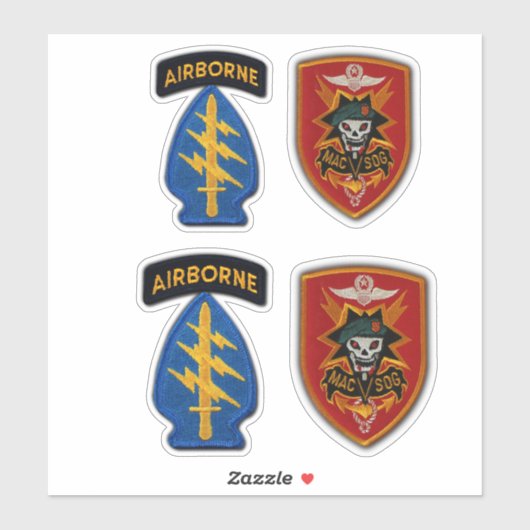 Special Forces MACVSOG SOG Groene Baretten Contour Sticker (Vel)