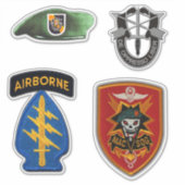 Special Forces MACVSOG SOG Groene Baretten Contour Sticker (Voorkant)