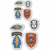 Special Forces MACVSOG SOG Groene Baretten Contour Sticker (Voorkant)