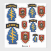 Special Forces MACVSOG SOG Groene Baretten Contour Sticker (Vel)