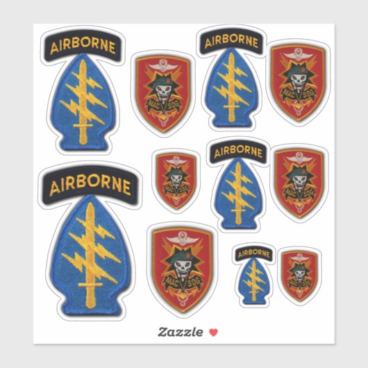 Special Forces MACVSOG SOG Groene Baretten Contour Sticker (Vel)