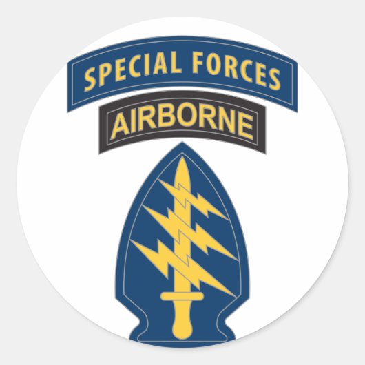 Special Forces Patch Ronde Sticker (Voorkant)