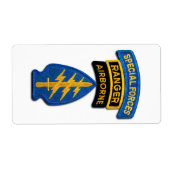 Special Forces Rangers SF SFG SOF Veterans Patch Etiket (Voorkant)