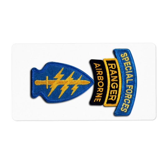 Special Forces Rangers SF SFG SOF Veterans Patch Etiket (Voorkant)