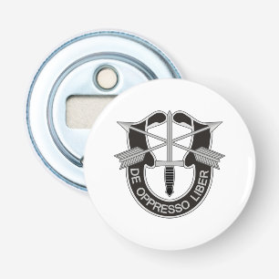 Special Forces SF De Oppresso Liber Button Flesopener