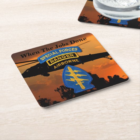 Special Forces SF SFG Rangers Green Berets Kartonnen Onderzetters (Schuin)