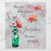 Special Friend Birthday Party Wijn Etiket (Enkel label)