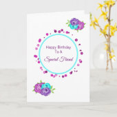 Special Friend Happy Birthday Floral Kaart (Gele Bloem)