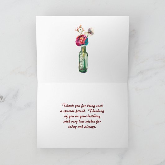 Special Friend Message Cats and Ocean Birthday Kaart (Binnen)