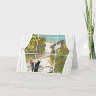 Special Friend Message Cats and Ocean Birthday Kaart