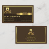 Special Gold Lijst Brown Grunge Layer Chauffeur Visitekaartje (Voorkant / Achterkant)
