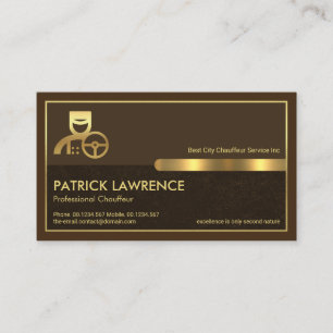 Special Gold Lijst Brown Grunge Layer Chauffeur Visitekaartje