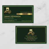 Special Gold Lijst Emerald Green Layer, Chauffeur Visitekaartje (Voorkant / Achterkant)