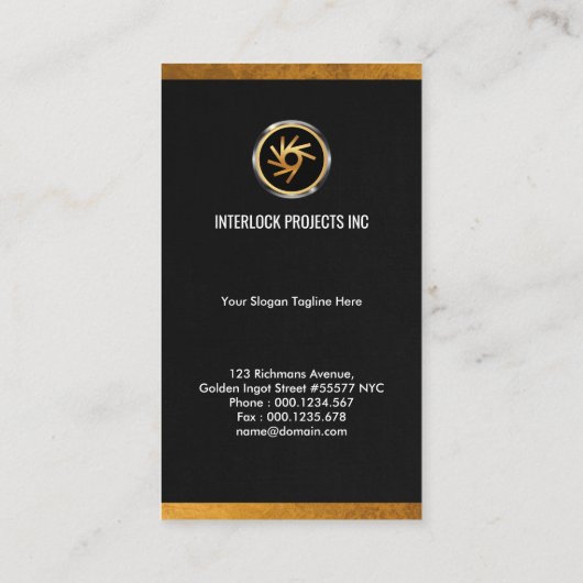 Special Gold Stippen and Borders CEO Foundation Visitekaartje (Achterkant)