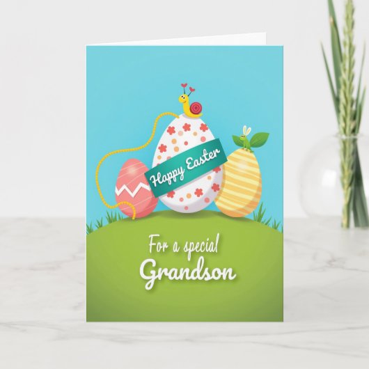 Special Grandson Easter Card Kaart (Voorkant)
