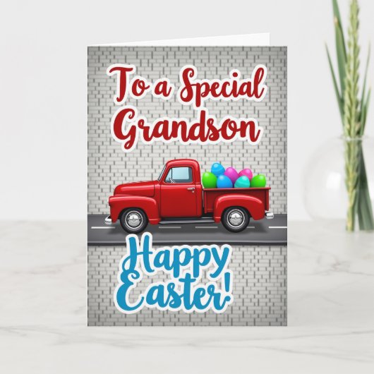 Special Grandson Happy Easter Card Kaart (Voorkant)