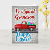 Special Grandson Happy Easter Card Kaart (Gele Bloem)