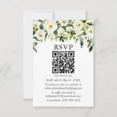 Special - Groen Wit Bloemen QR Bruiloft RSVP (Voorkant)