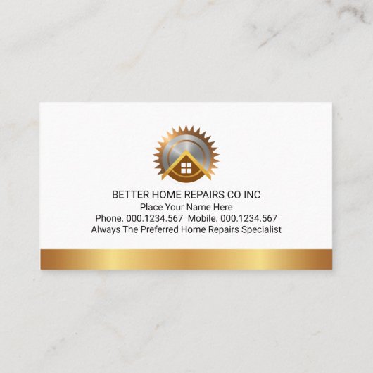 Special Handyman Frame Home Repairs Visitekaartje (Achterkant)