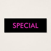 "SPECIAL" Hang Label Mini Visitekaartjes (Achterkant)