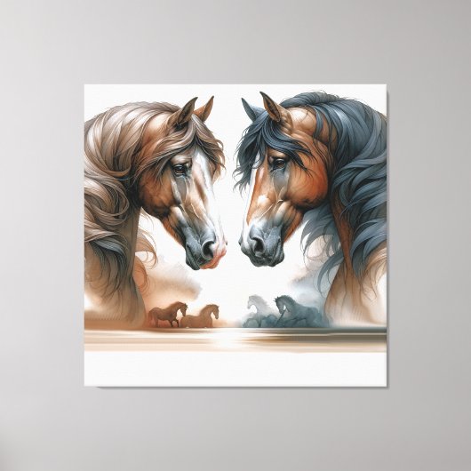 Special Horses Brown Canvas Afdruk (Voorkant)