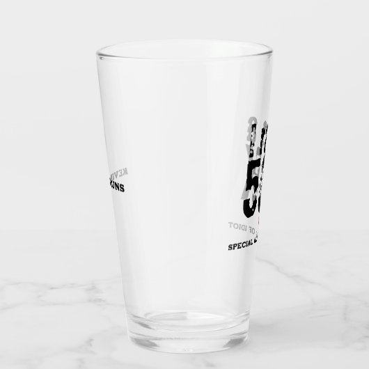 Special Idiot Ultramarathon Running Funny Glas (Rechts)