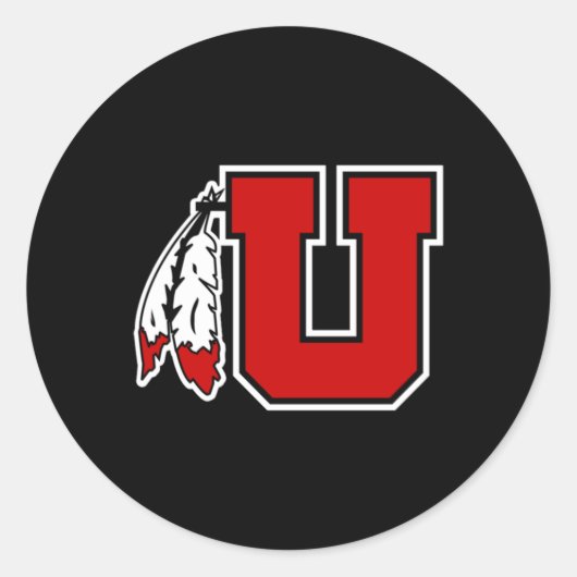 Special Logo Utah Utes Sticker  (Voorkant)