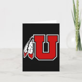 Special Logo Utah Utes Sticker  Kaart (Voorkant)