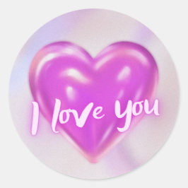 Special Love you message for your love once Ronde Sticker