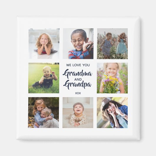 Special Magnet 8 Foto's voor Grandma Grandpa (Voorkant)