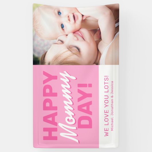 Special Mam Birthday Foto Spandoek (Verticaal)