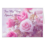 Special Mom Pink Roses Moederdag Kaart (Voorkant Horizontaal)