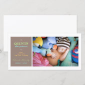 Special Moment Foto Baby Boy Geboorteaankondiging Aankondiging (Voorkant / Achterkant)