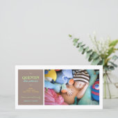 Special Moment Foto Baby Boy Geboorteaankondiging Aankondiging (Staand voorkant)