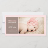 Special Moment Foto Baby Meisje Geboorteaankondigi Aankondiging (Voorkant)