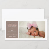 Special Moment Foto Baby Meisje Geboorteaankondigi Aankondiging (Voorkant / Achterkant)