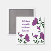 Special Nana Floral Paars Flower Grandmoeder Magneet (Voorkant / Achterkant)