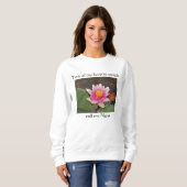 Special Nana Pink Water Lily Flower Foto Trui (Voorkant volledig)