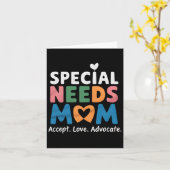Special Needs Mom Moederdag Mama Daughter Son PR Kaart (Gele Bloem)